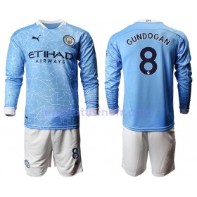 Maillot de Foot Manchester City Ilkay Gundogan 8 Domicile 2020-21 Manches Longues - Enfant